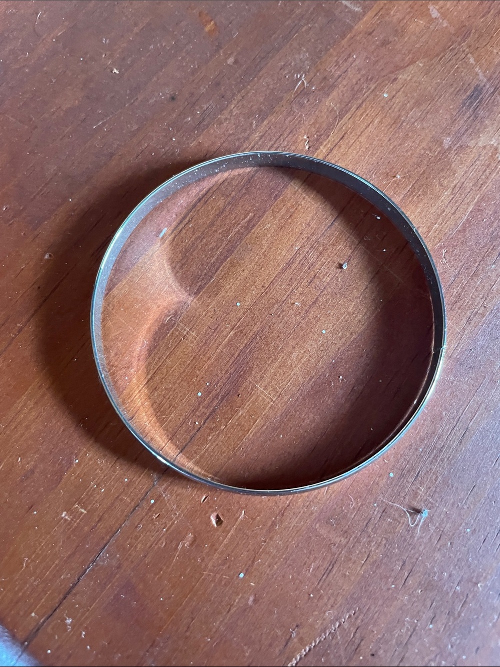 Classic Thin Metal Bangle Bracelet silver tone